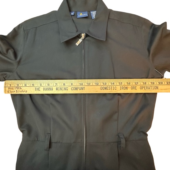 LIZ CLAIBORNE LizSport Zip Front Black Jumpsuit Size 10 - Picture 10 of 17